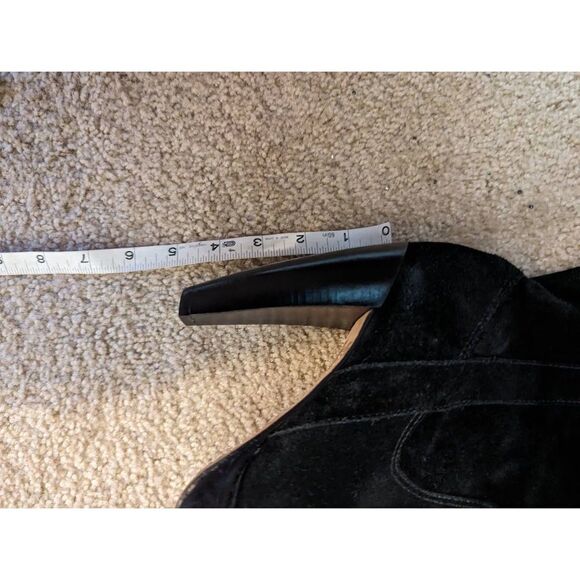 MICHAEL kors lucille stiletto tall black suede slouch boots sz 7 euc - Picture 5 of 7